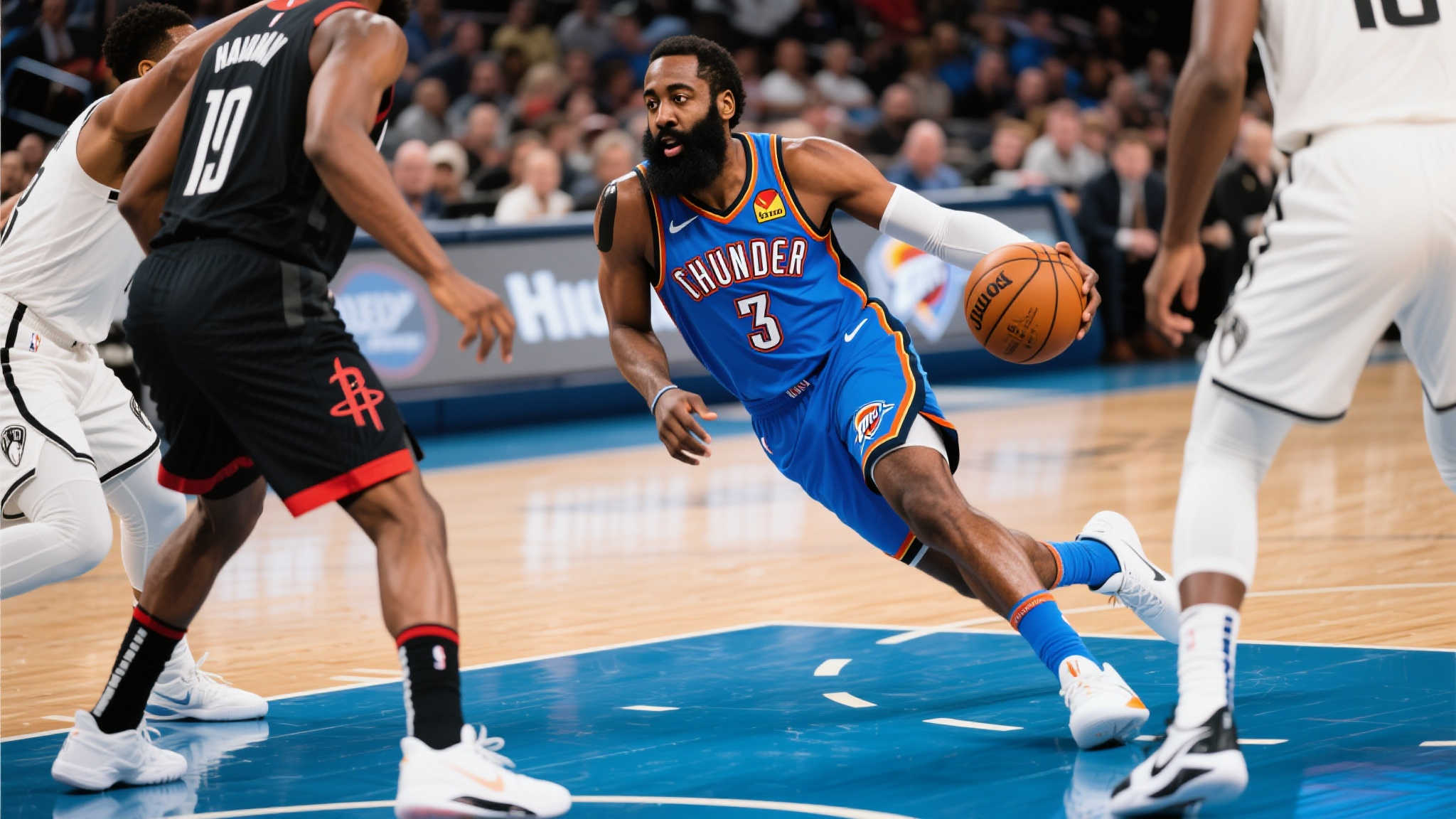 雷霆主场再战,新版哈登成关键,两人心思微妙 雷霆主场再战,新版哈登成关键,两人心思微妙